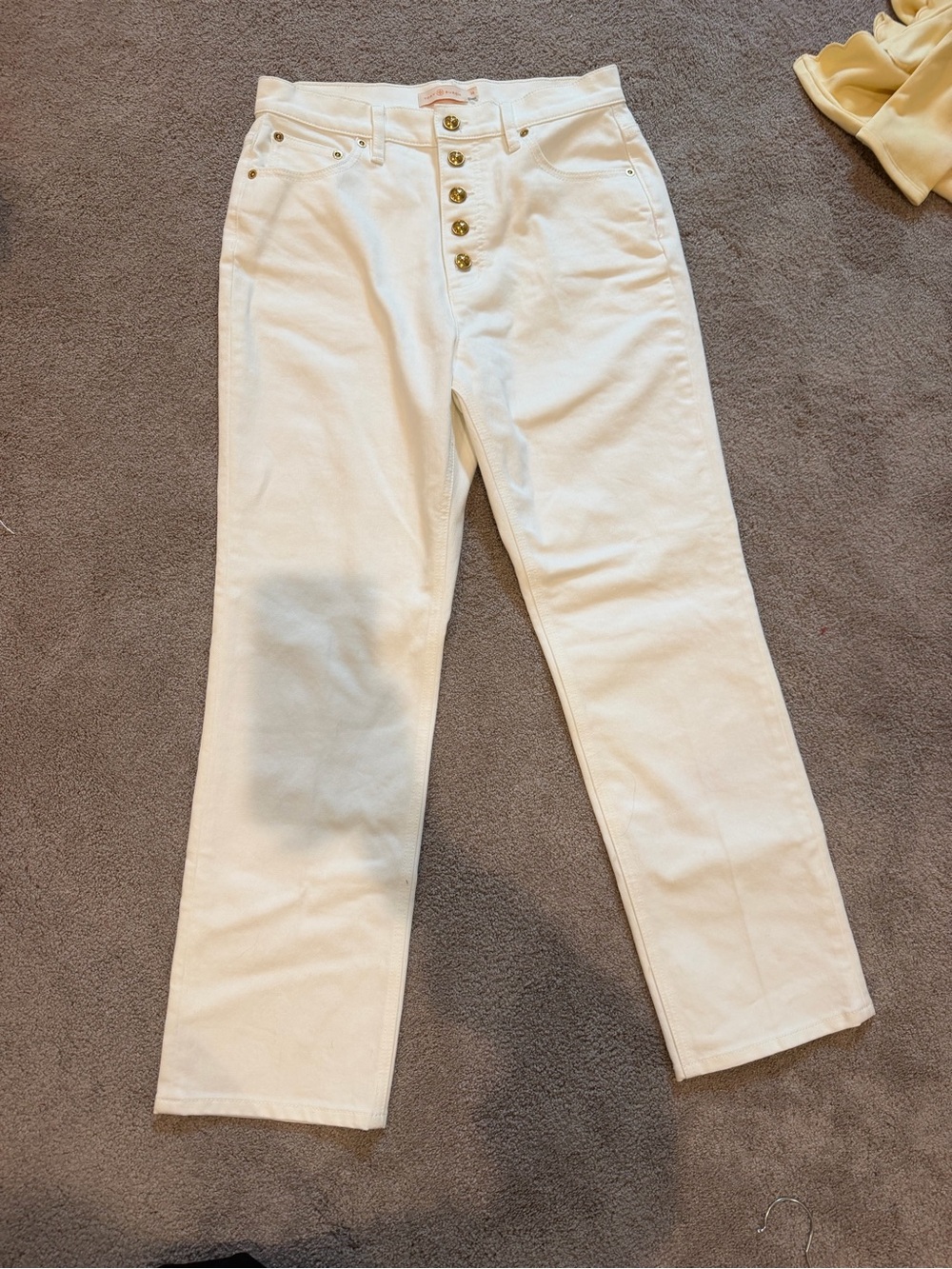 Women's Tory Burch White Button jeans